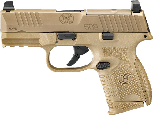 FN 509 COMPACT MRD 9MM LUGER 1-12RD 1-15RD FDE 8124