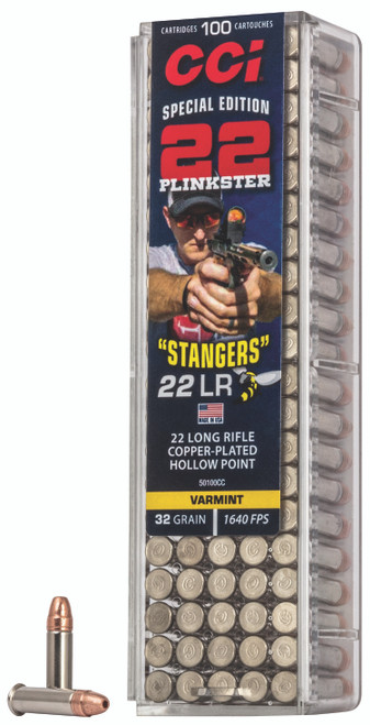 CCI 22 LR Rimfire Ammunition 50100CC 32 gr Copper Plated Hollow Point 100 Rounds