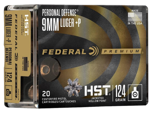 Federal P9HST3S 9mm Luger Handgun Ammo 124gr 20 Rounds 604544657456