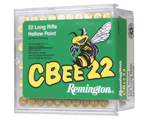 Remington Ammunition-CB22L100 Cbee  22 Long Rifle (LR) 33 GR Hollow Point (HP) 100 Bx/ 50 Cs