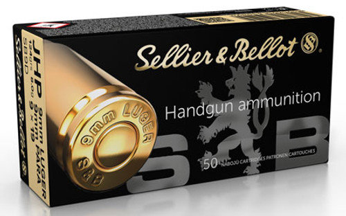 Sellier & Bellot -SB9D Handgun  9mm Luger 124 GR Jacketed Hollow Point (JHP) 50 Bx/ 20 Cs