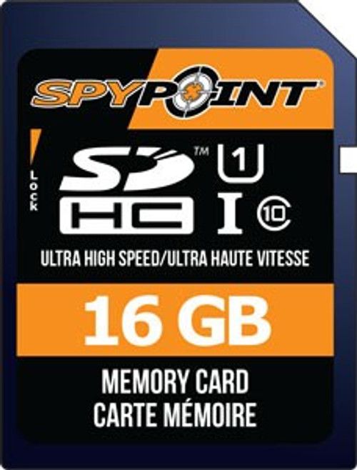 SPYPOINT TRAIL CAM 16GB SD CARD HIGH SPEED CLASS 10 BLK