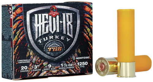 Hevishot HS7009 20 Gauge Non Toxic Shotgun Ammo #9 3" 1 1/2 oz 5 Rounds 816383003657