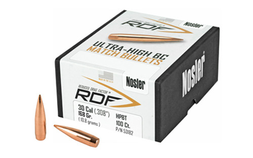 NOSLER RDF 30 CAL 168 HPBT 100CT