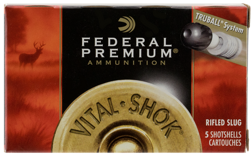   Federal PB203RS Premium Vital-Shok TruBall 20 Gauge 2.75" Rifled Slug 3/4 oz Slug Shot 5 Bx/ 50 Cs