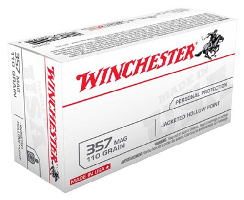   Winchester Ammo Q4204 Best Value 357 Mag 110 gr Jacketed Hollow Point (JHP) 50 Bx/ 10 Cs