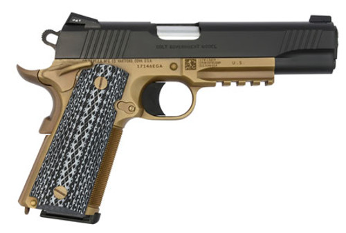 Colt Mfg -O1070CQBFB 1911 Government 45 ACP 5 8+1 Flat Dark Earth Black Black G10 Grip