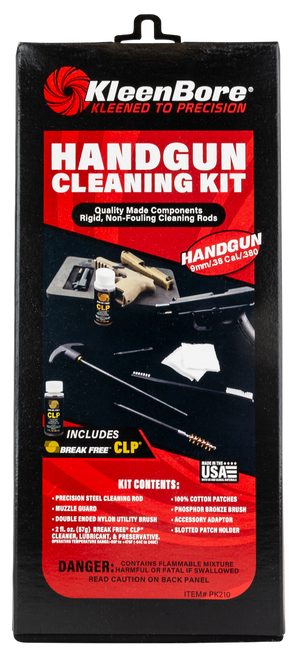 Kleen-Bore PK210 9mm/38/357 Gun Care Cleaning Kit 026249000113