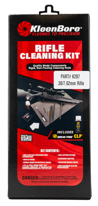 Kleen-Bore K207 30 Cal,7.62mm,300 Blk Gun Care Cleaning Kit 30" 026249000168