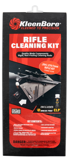 Kleen-Bore K206 .264,.270,7mm Gun Care Cleaning Kit 30" 026249000151