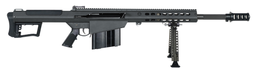 Barrett 18062 M107A1 50 BMG 10+1 20" Chrome-Lined Fluted Barrel Four Port Cylindrical Muzzle Brake Black Cerakote Aluminum Receiver Synthetic Stock With Thermal-Guard Cheek Piece & Sorbothane Recoil Pad Optics Ready
