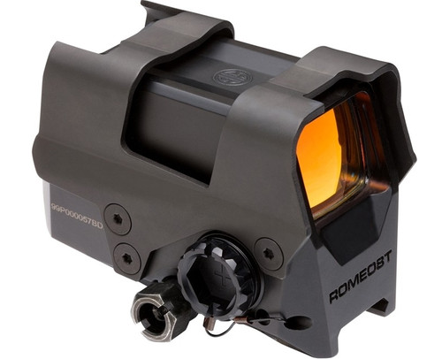 ROMEO8T 1X38 CIRCLEDOT BLACK0.5MOA CIRCLEDOT | HEXMOUNTUses (1) CR123A BatteryIncludes Solid Lens Covers1/2 Hexbolt Mount