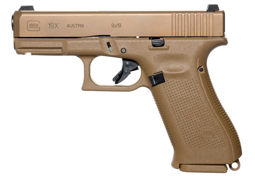 G19X G5 9MM 10+1 4.0 FDE GNSGlock Marksman BarrelFlared Mag-WellNo Finger Grooves 4414