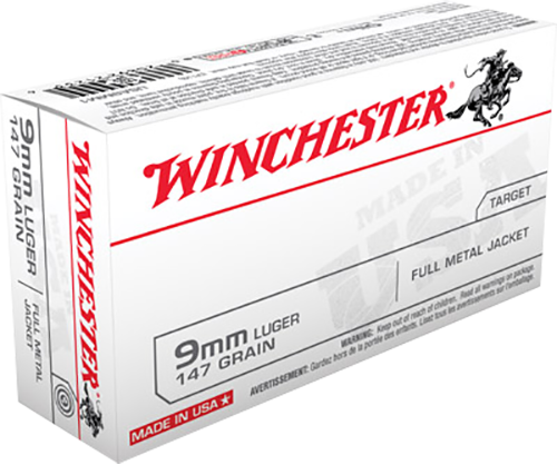 Winchester Ammo USA9MM1 USA 9mm Luger 147 GR Full Metal Jacket (FMJ) 50 ROUNDS