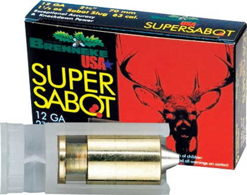 BRENNEKE USA- 12GA 2 3/4 1-1/8OZ. SUPER SABOT SLUG 5PK.