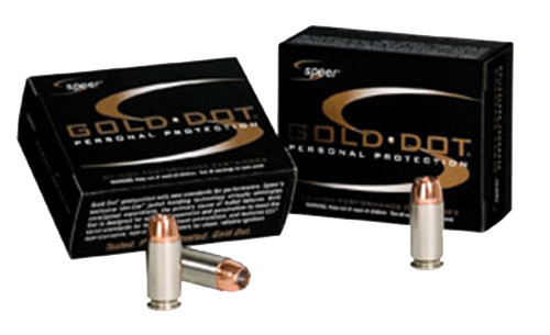 Speer Ammo- 23962 Gold Dot Personal Protection 40 Smith & Wesson (S&W) 180 GR Hollow Point 20 Bx/ 25 Cs