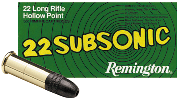 REM- AMMO .22 LONG RIFLE 50-PK SUBSONIC 38GR. LEAD-HP <