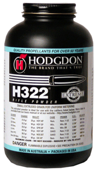 Hodgdon -3221 Extreme H322 Rifle 1 lb 1 Canister 3221
