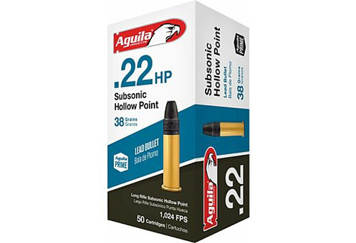 Aguila 22LR Ammo 38gr LEAD HOLLOW POINT Ammunition - 1000 Rounds