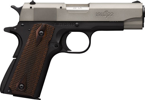 BG 1911-22 PISTOL .22LR COMPCT 3.58 GRAY RAIL ROSEWOOD GRIPS