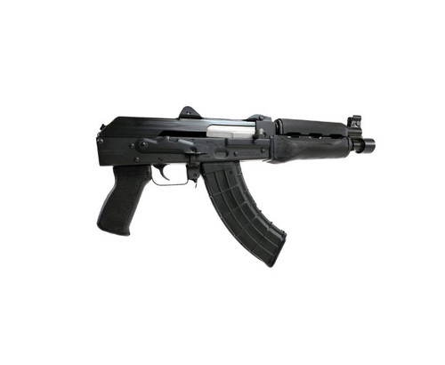 Zastava, ZPAP92, Semi-automatic, AK Pistol, 7.62X39, 10" Chrome Lined Barrel, Bulged Trunnion, Booster Muzzle Device, 1.5MM Receiver, Blued Finish, Polymer Pistol Grip, Wood Handguard, Hinged Top Cover, Optics Rail, 30Rd, 1 Magazine