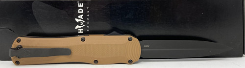 Benchmade Autocrat Automatic Folding Knife, 3.71in, Coated, Double Edge, Coyote Brown handle, 3400BK-2 3400BK2 Benchmade Autocrat Automatic Folding Knife, 3.71in, Coated, Double Edge, Coyote Brown handle, 3400BK-2 3400BK2