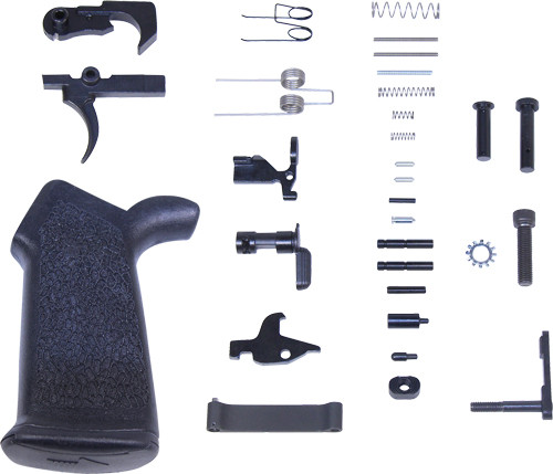 GUNTEC COMPLETE LOWER PARTS KIT AR15 W/ ERGONOMIC GRIP