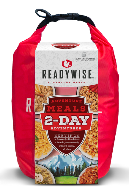 Wise Foods Outdoor Camping Pouches RW05919 2 Day Adventure Pack w/Dry Bag Food 8 Servings 855491007393