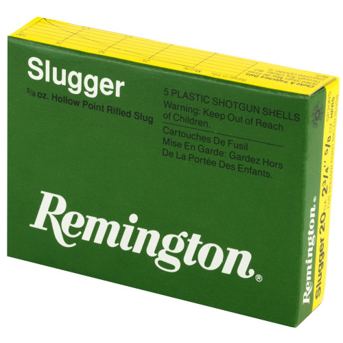 Remington 20 Gauge Ammo 383gr Rifled Slug Ammunition - 5 Rounds