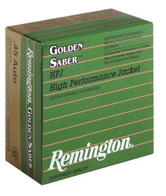 Remington GS40SWA Golden Premier .40 S&W 165 Grain Golden Saber Brass Jacketed Hollow Point