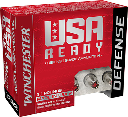 WIN AMMO USA READY .40SW 170GR. JHP 20-PACK