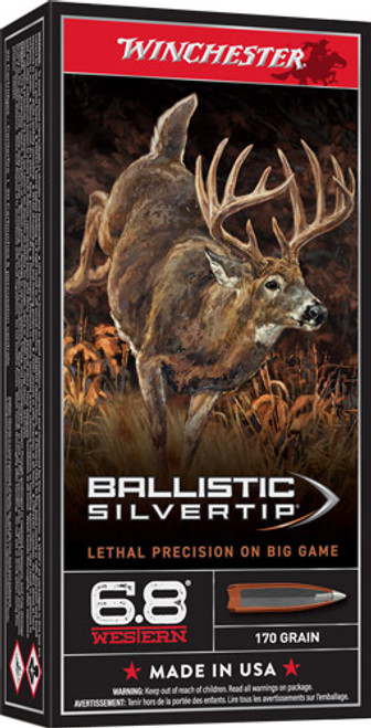 WIN AMMO SUPREME 6.8 WESTERN 170GR. SILVERTIP 20-PACK