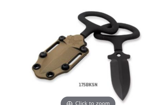 Benchmade Concealed Backup Knife, Black w/ Sand Color Sheath 175BKSN 175BKSN