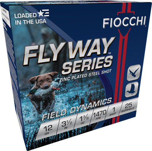 Fiocchi 1235ST1 12 Gauge Shotgun Ammunition 3.50 #1 Non-Toxic 25 Rounds