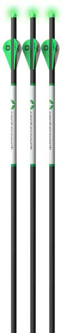 CENTERPOINT XBOW PREMIUM ARROW 20 W/GREEN LIGHTED NOCK 3PK