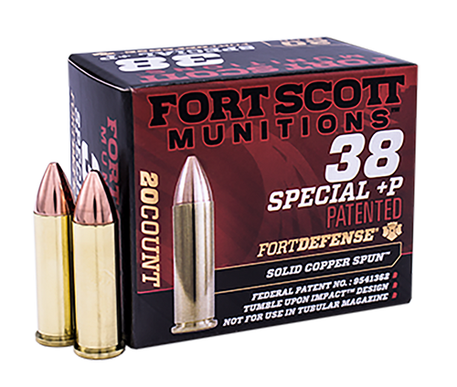FORT SCOTT MUNITIONS 38+P081SCV 38 Special Handgun Ammo 81gr 20 Rounds 758381721259