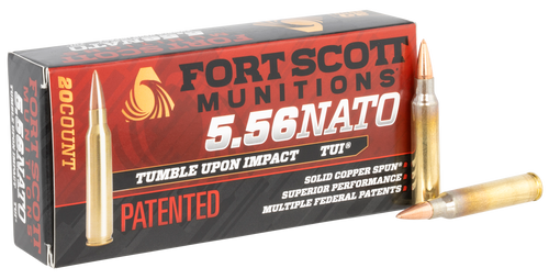 FORT SCOTT MUNITIONS 556055SCV 5.56x45mm NATO Rifle Ammo 55gr 20 Rounds 753677048140