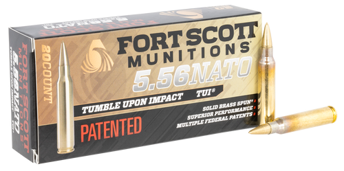 FORT SCOTT MUNITIONS 556062SBV1 5.56x45mm NATO Rifle Ammo 62gr 20 Rounds 758381721167