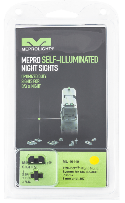 Meprolight Self Illuminated Fixed Night Sight Set Tritium 101103201 Gun Sight 840103135090