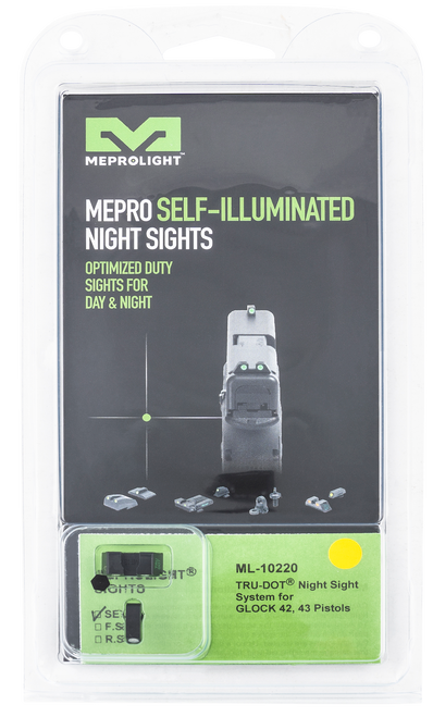 Meprolight Self Illuminated Fixed Night Sight Set Tritium 102203201 Gun Sight 840103153810