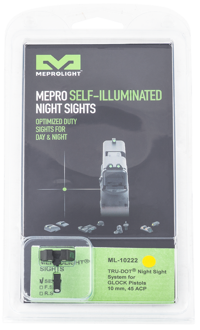 Meprolight Self Illuminated Fixed Night Sight Set Tritium 102223201 Gun Sight 840103135298