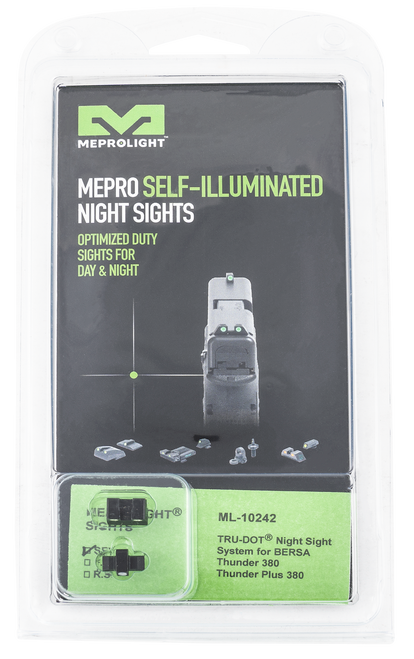 Meprolight Self Illuminated Fixed Night Sight Set Tritium 102423101 Gun Sight 840103135571