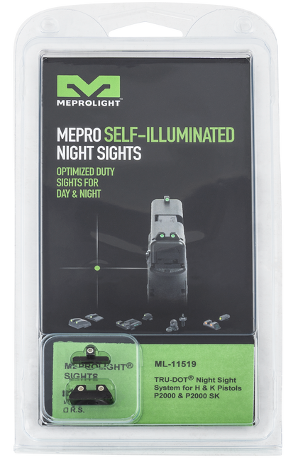 Meprolight Self Illuminated Fixed Night Sight Set Tritium 115193101 Gun Sight 840103136462