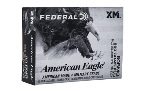 FED AM EAGLE 50BMG 660GR FMJ 10/100