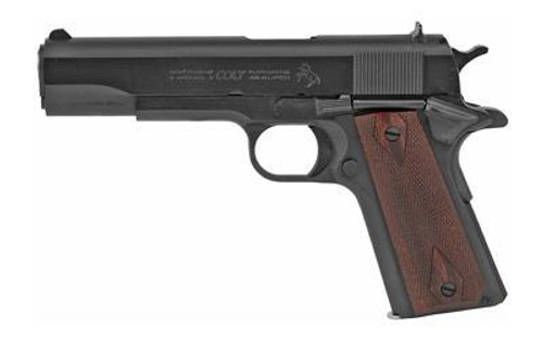   Colt Mfg O1911C38 1911 Government 38 Super Caliber with 5" National Match Barrel, 9+1 Capacity, Overall Blued Steel, Serrated Slide, Checkered Black Cherry G10 Grip & 70 Series Firing System