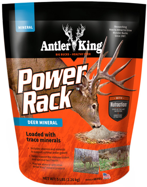 ANTLER KING POWER RACK DEER MINERAL 5# BAG