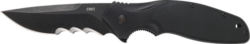 CRKT SHENANIGAN 3.35 VEFF SERRATED ASST OPEN BLACK/BLACK