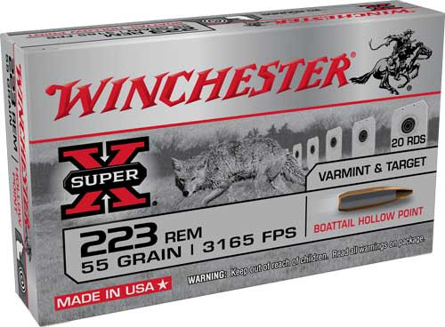 Winchester W223HP55 223 Rem Ammunition 55Gr Jacketed Hollow Point 20 Rounds