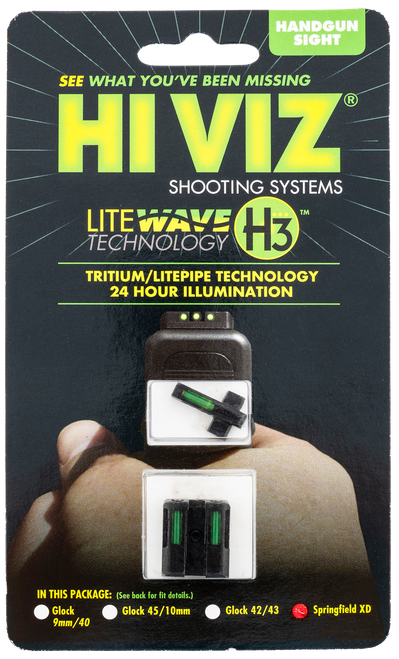 Hiviz 3 Dot Sights Set Tritium Front XDN521 Gun Sight 613485589894