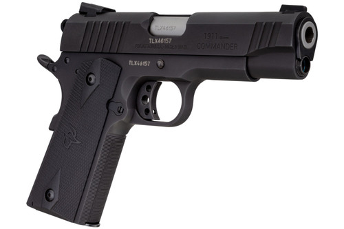 Taurus 1-191101COM-9MM 1911 Commander 9mm Luger Caliber with 4.25" Barrel, 9+1 Capacity, Matte Black Finish Steel, Beavertail Frame, Serrated Slide & Checkered Polymer Grip Includes Magazine   Taurus 1-191101COM-9MM 1911 Commander 9mm Luger Caliber with 4.25" Barrel, 9+1 Capacity, Matte Black Finish Steel, Beavertail Frame, Serrated Slide & Checkered Polymer Grip Includes Magazine
